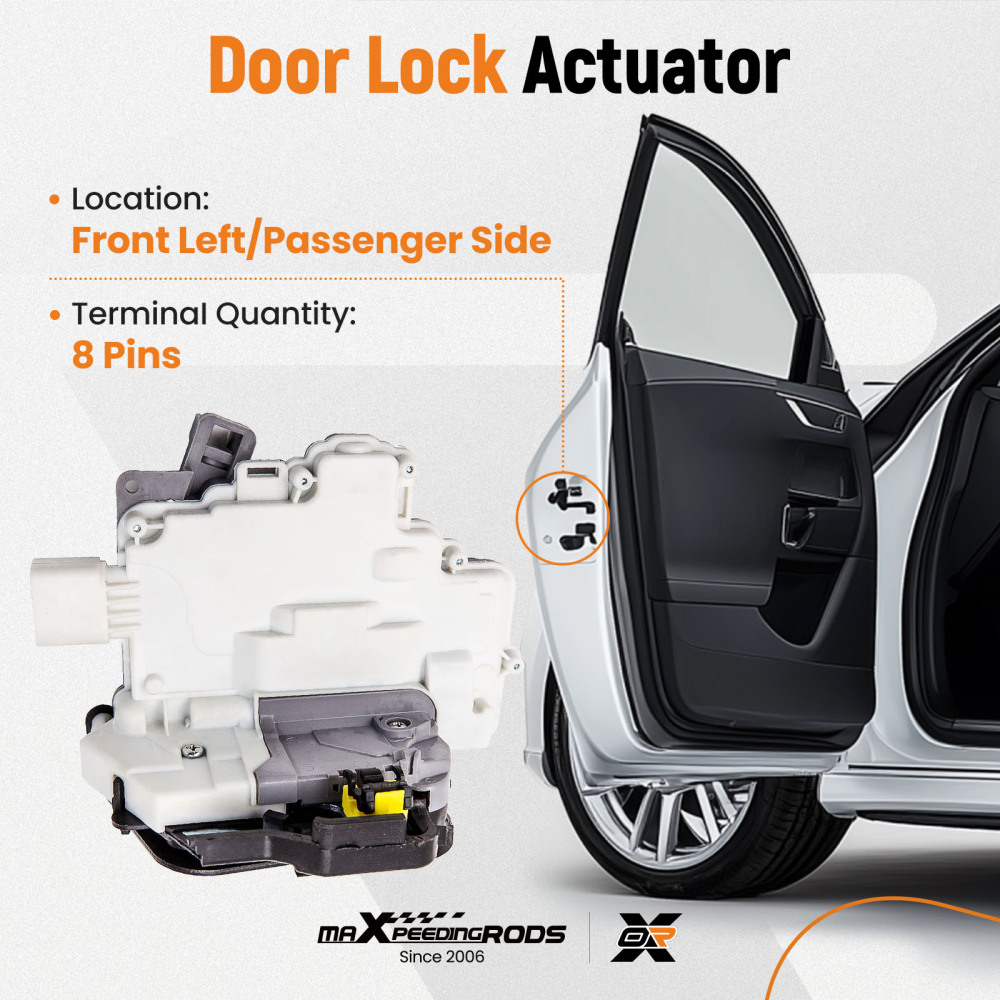 Door Lock Actuator Front Passenger Left compatible for Audi A3 8PA 8P7 8P1 A6 8E2837015AA