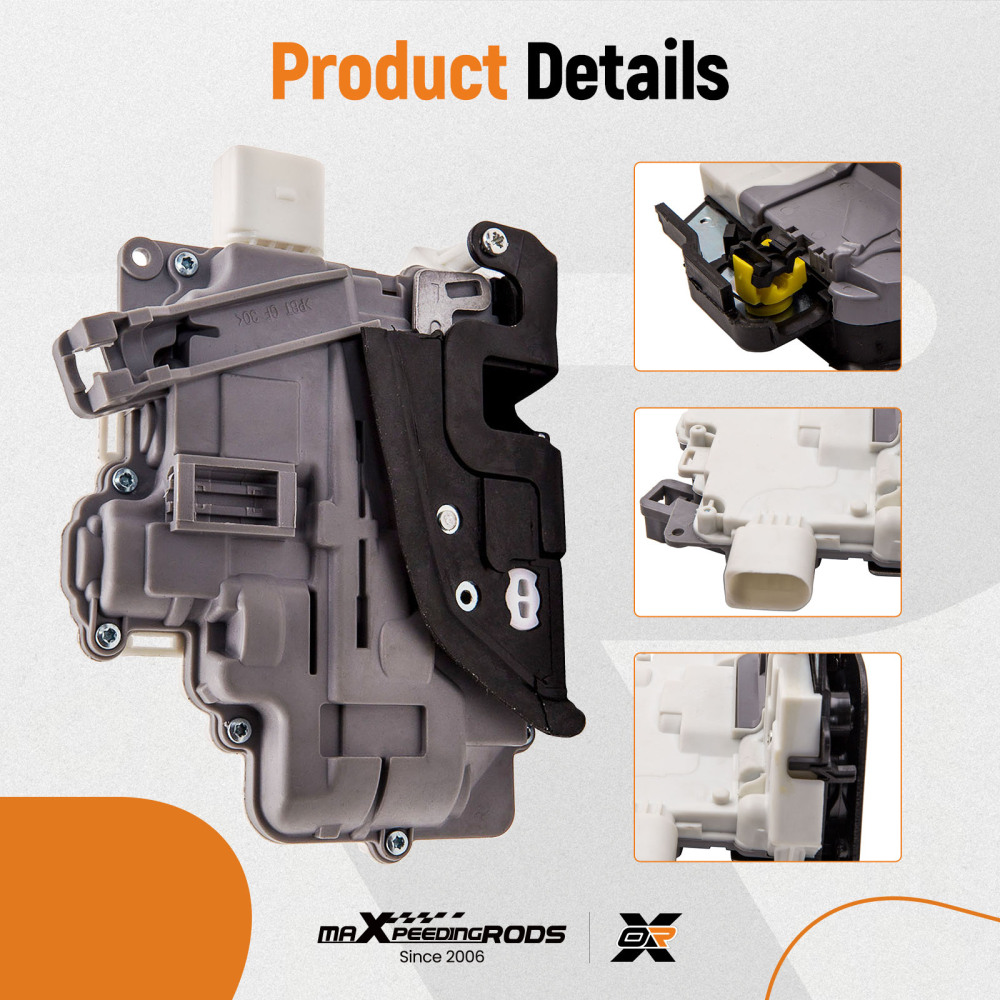 Door Lock Actuator Front Passenger Left compatible for Audi A3 8PA 8P7 8P1 A6 8E2837015AA