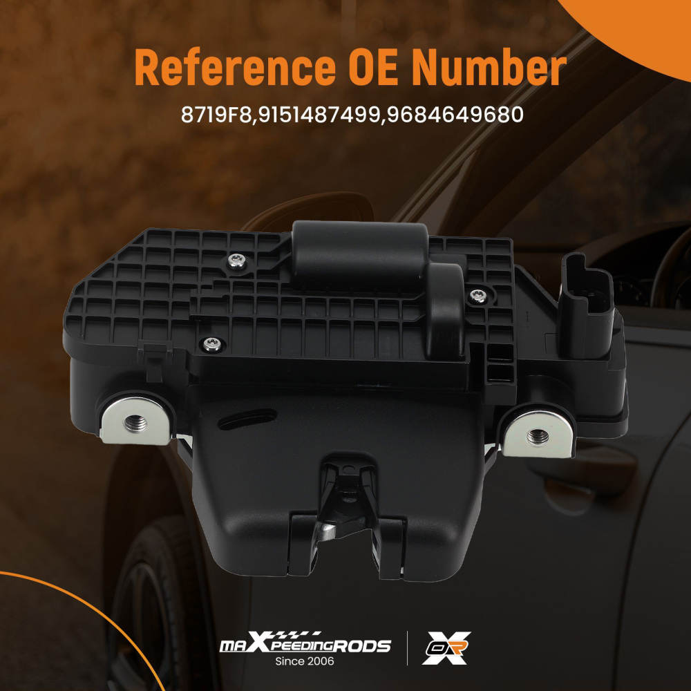Boot Lock Mechanism compatible for Peugeot 3008/5008 2009-2016 8719F8 Tailgate Black