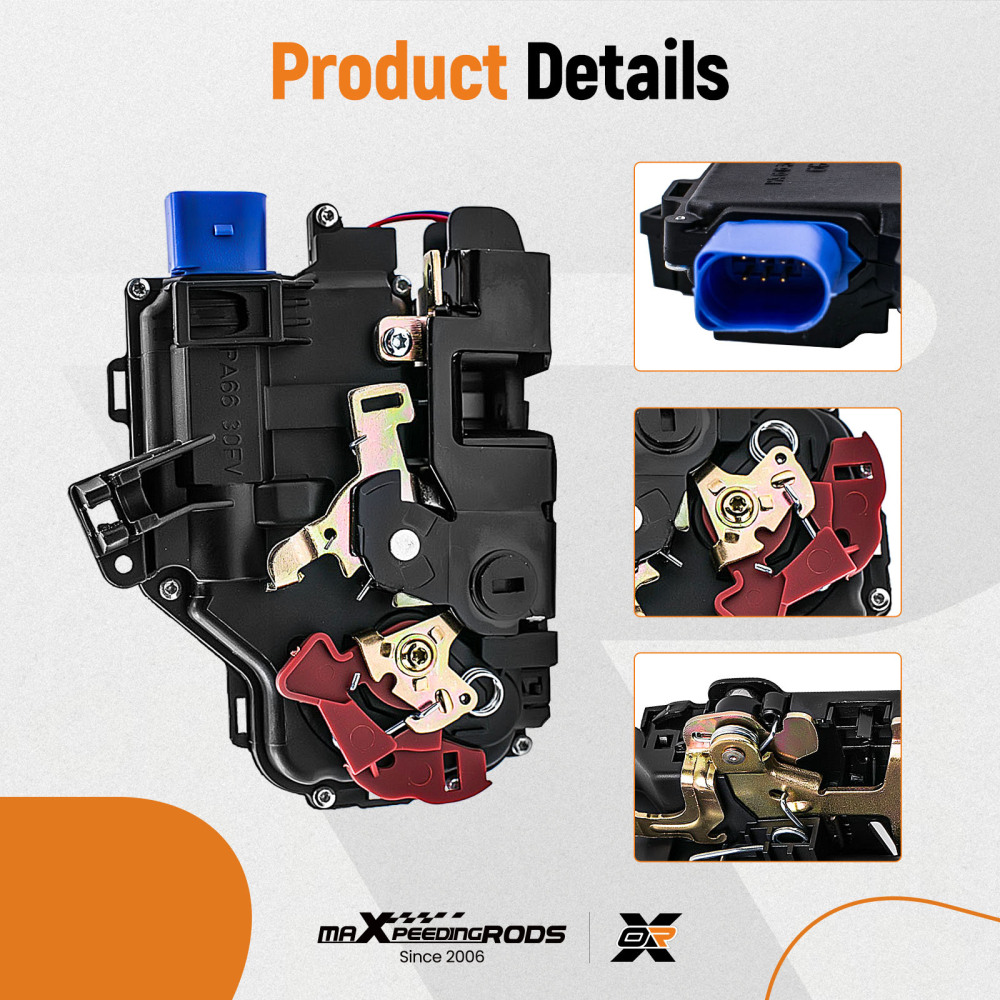 Compatible for Vw Golf Mk5 v Rear Left Passenger Side Central Door Lock 03-09 7 Pins