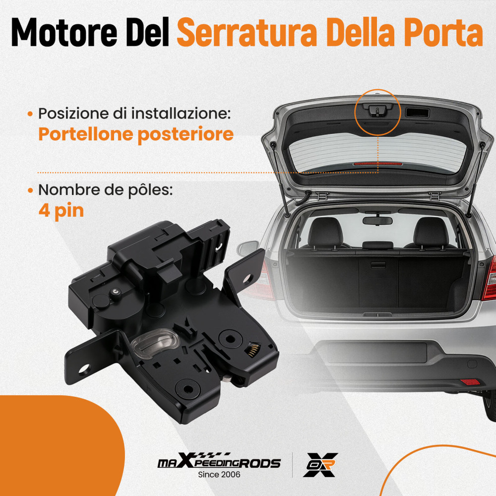 Compatibile per Renault Clio Iii 05-12 Serratura Elettrica Chiusura Posteriore Portellone