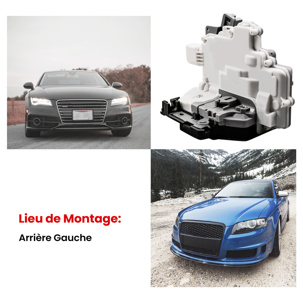 Rear Left Door Lock Actuator Latch compatible for Audi A4 B8 A5 Q7 Q5 compatible for VW Passat SUPERB
