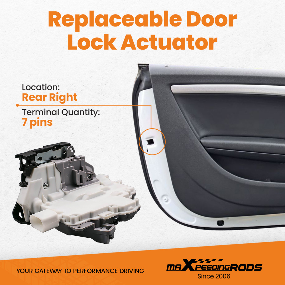 Meccanismo Serratura Porta Posteriore Destra compatibile per Audi A4 Quattro B8 8K2 A5 Q5 Q7