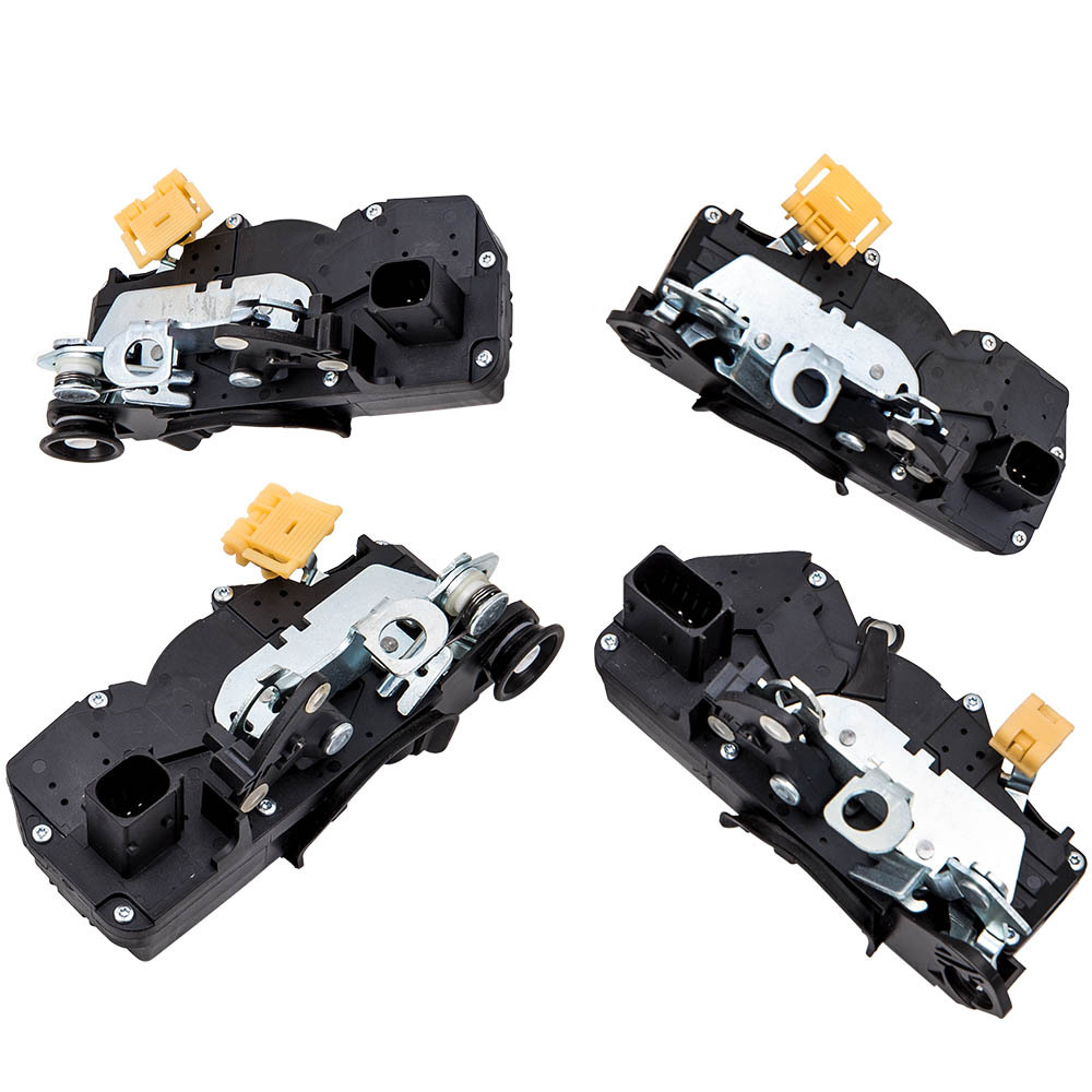 Set of 4 Door Lock Actuators Front + Rear Fit For 2007-09 compatible for GMC Chevrolet Cadillac