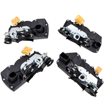 Set of 4 Door Lock Actuators Front + Rear Fit For 2007-09 compatible for GMC Chevrolet Cadillac