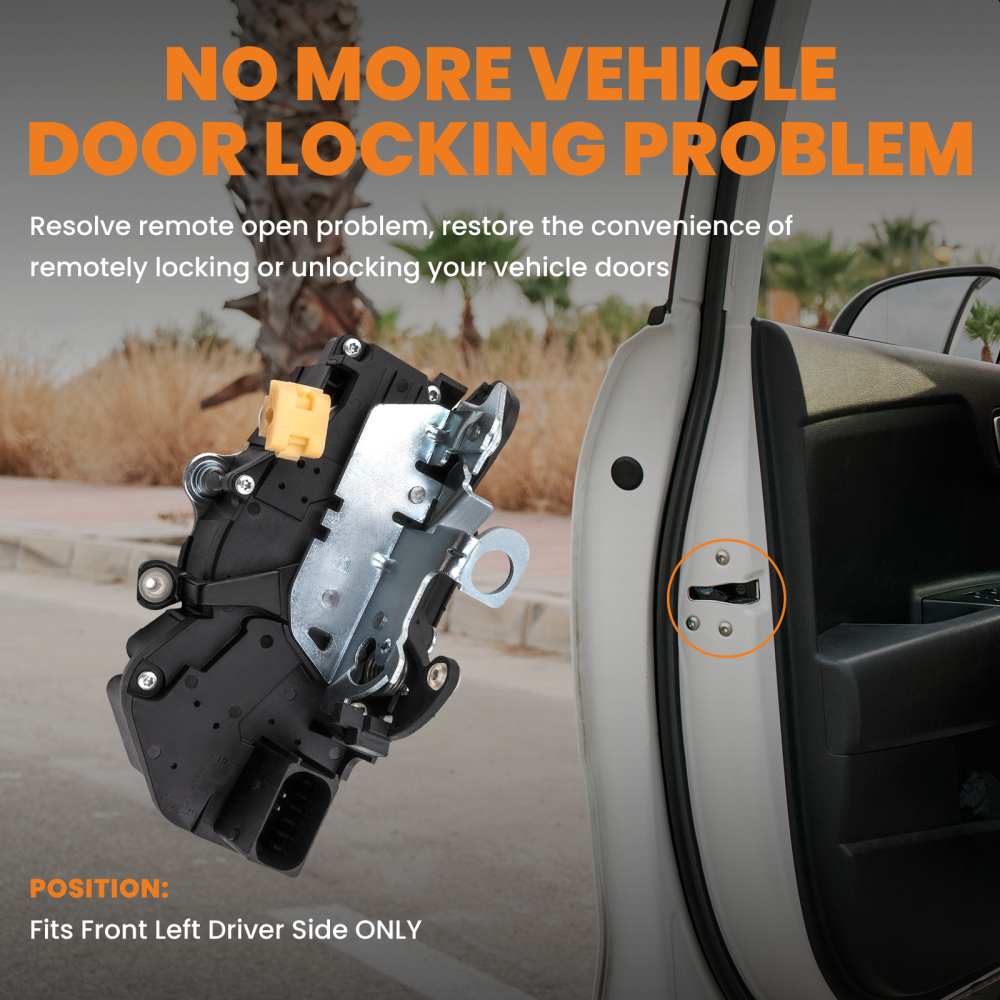 Door Lock Actuator Front Left compatible for Chevrolet Suburban GMC Sierra 1500 2500