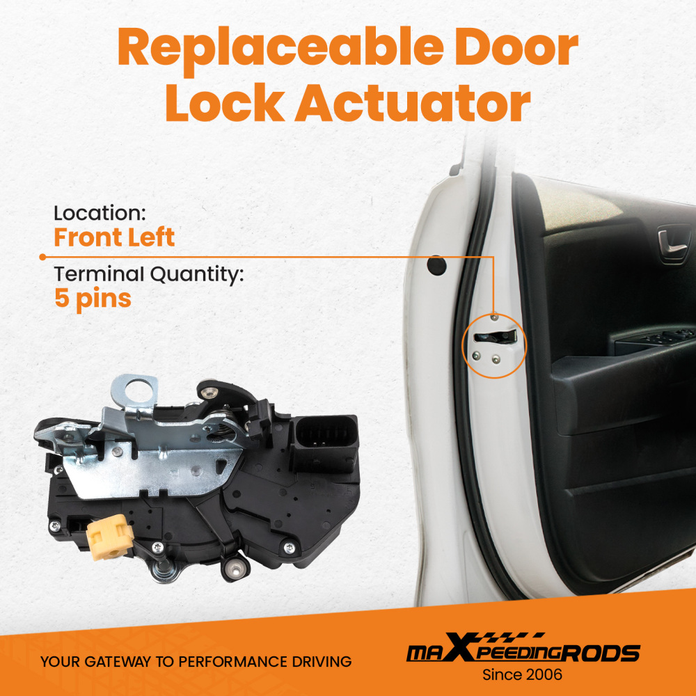Door Lock Actuator Front Left compatible for Chevrolet Suburban GMC Sierra 1500 2500