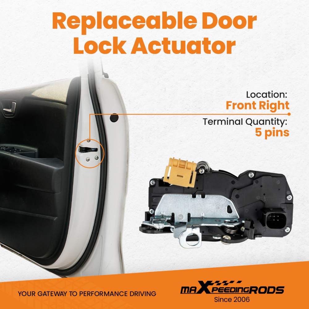 Compatible for Chevy Tahoe compatible for GMC Sierra compatible for Escalade  2007-09 Front Right Door Lock Actuator