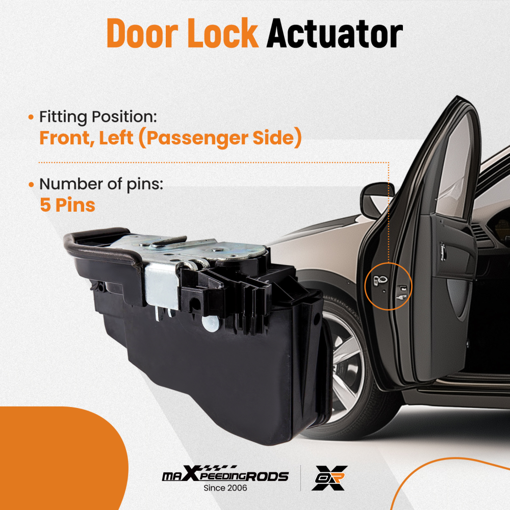 Door Lock Actuator Front Left compatible for BMW 1 2 3 4 Series E90 E91 E9251217202145