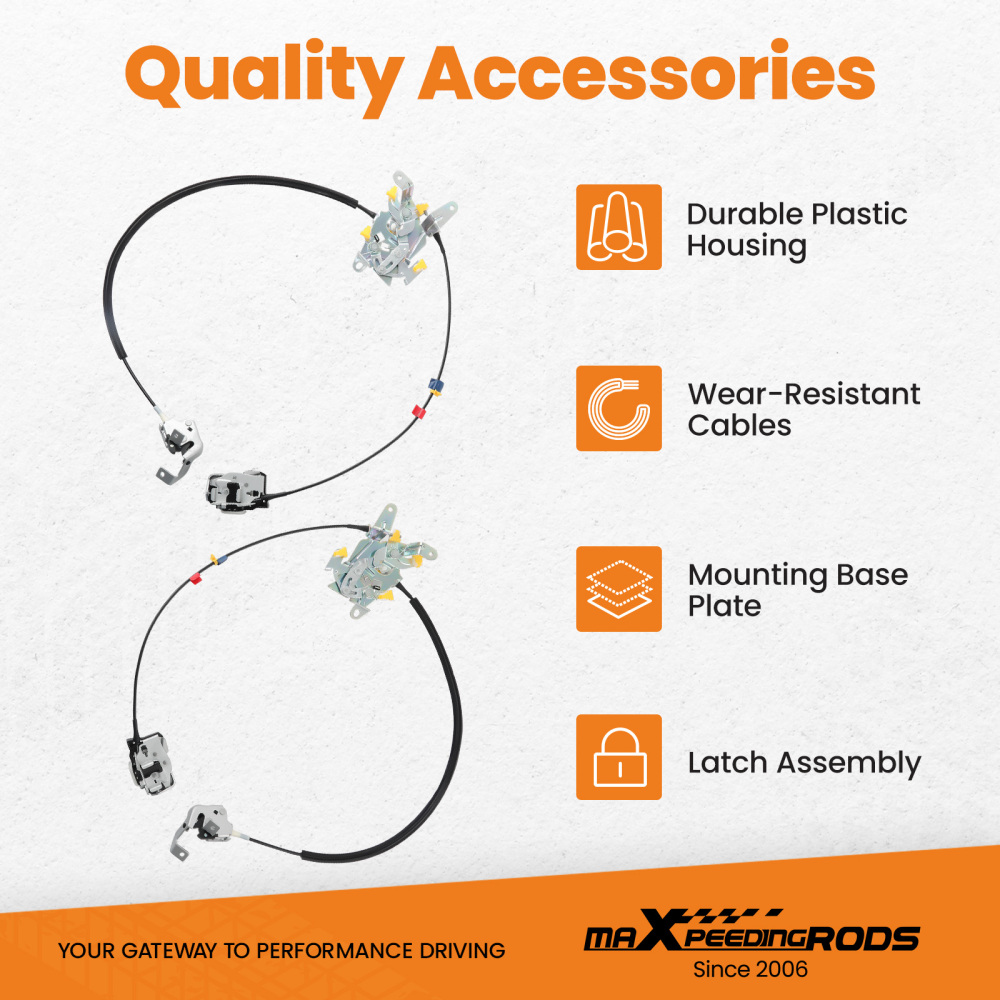 Rear Door LatchCable Extended Cab compatible for Ford F-250 F-350 F-450 F-550 1999-2007