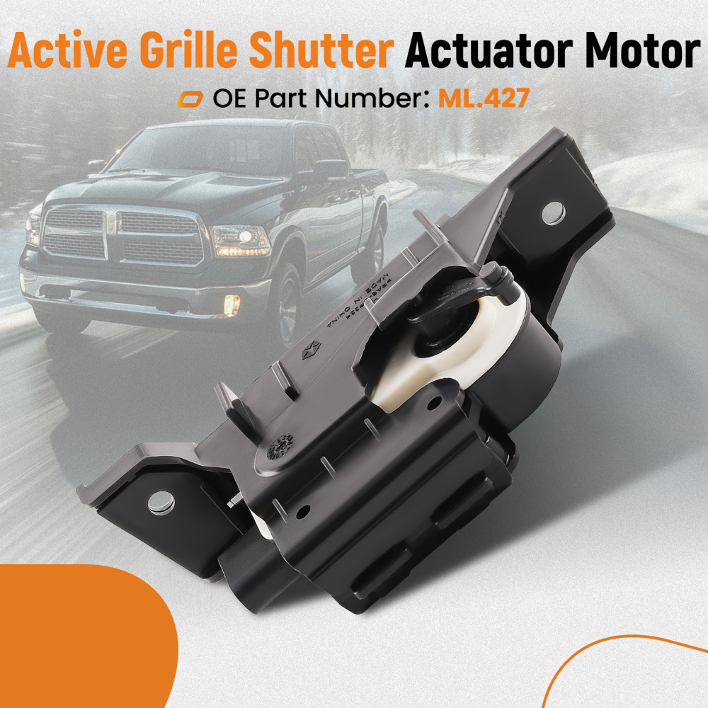 Active Radiator Shutter Actuator Black compatible for Dodge Ram 1500 2013-18 Classic 19-21