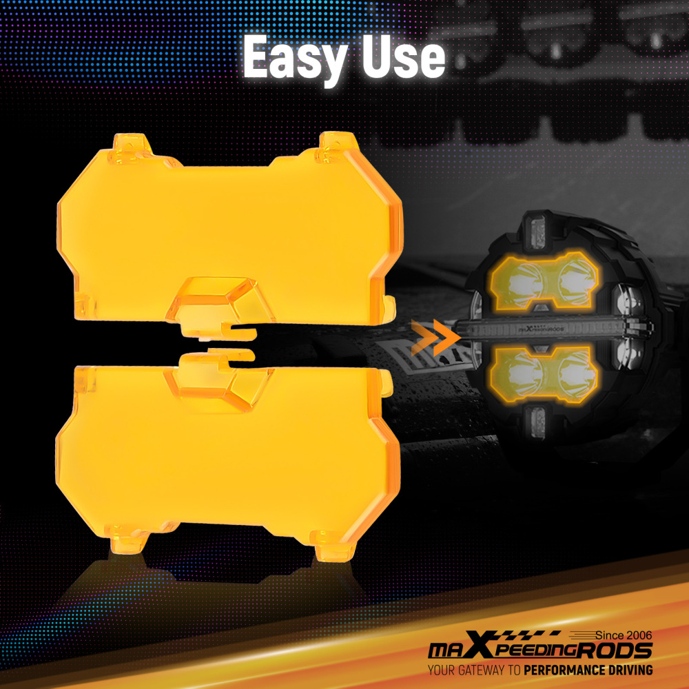 3.5 Round LED Light Covers For Maxpeedingrods Driving Light Pods Work Lights