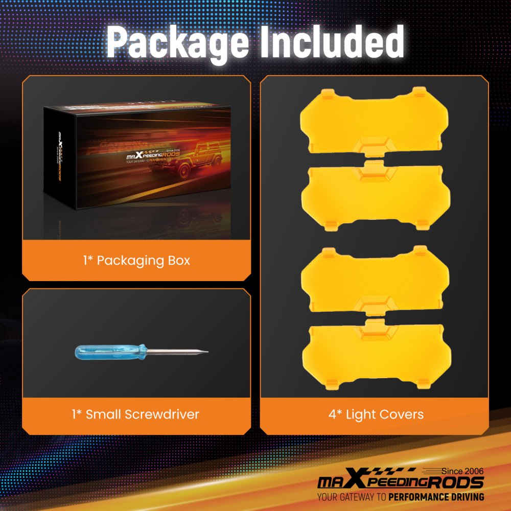 3.5 Round LED Light Covers For Maxpeedingrods Driving Light Pods Work Lights