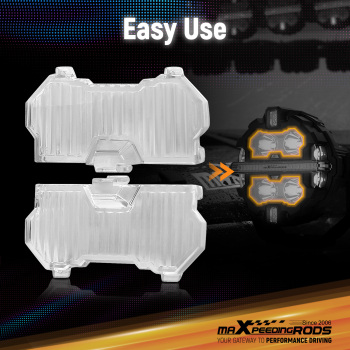 Round LED Light Shield For maXpeedingrods 3.5 Auxiliary Driving Lights Clear