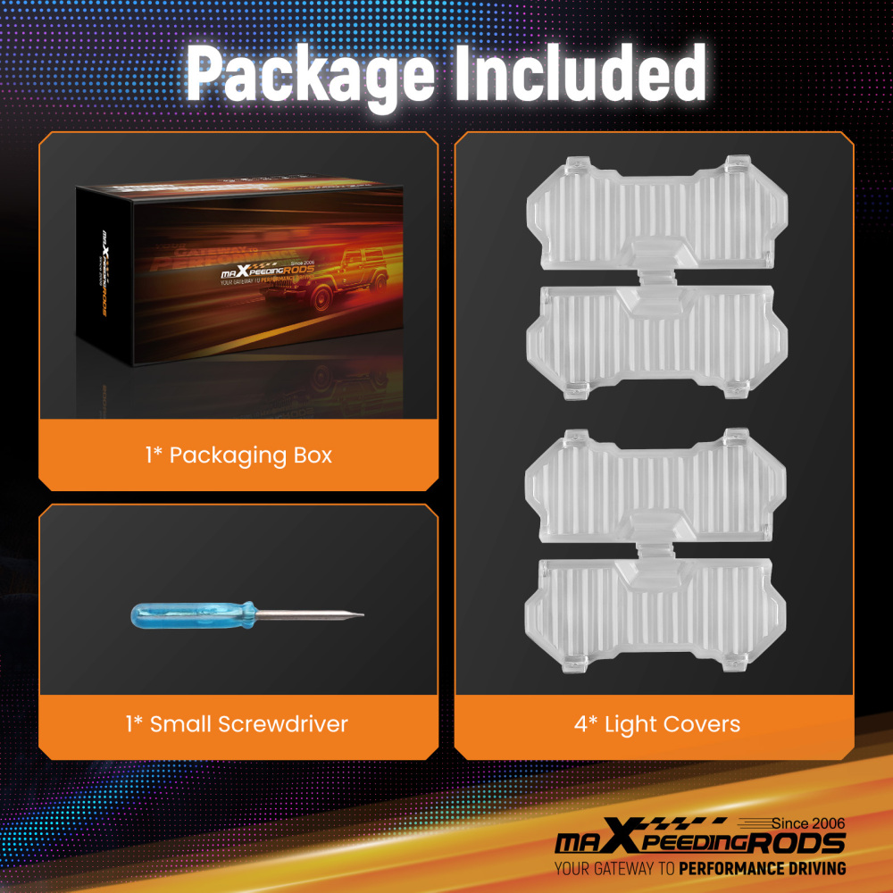 Round LED Light Shield For maXpeedingrods 3.5 Auxiliary Driving Lights Clear