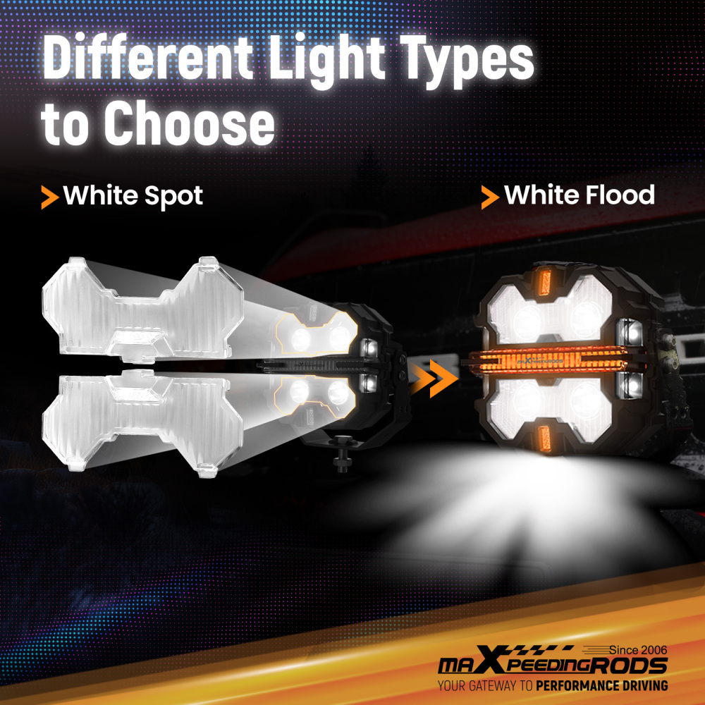 Light Cover for maXpeedingrods 3.5 Square LED Driving Lights Transparent PC