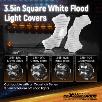 Light Cover for maXpeedingrods 3.5 Square LED Driving Lights Transparent PC