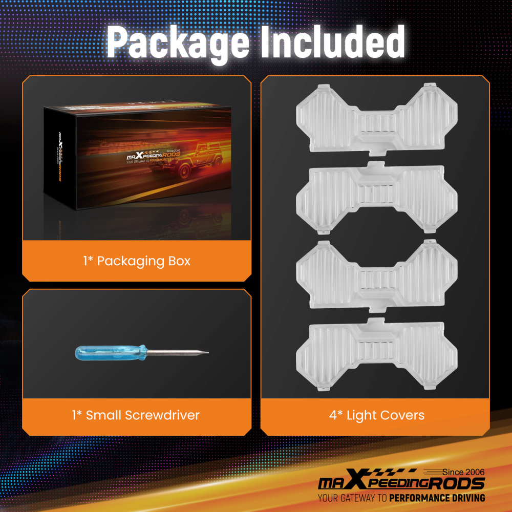 Light Cover for maXpeedingrods 3.5 Square LED Driving Lights Transparent PC