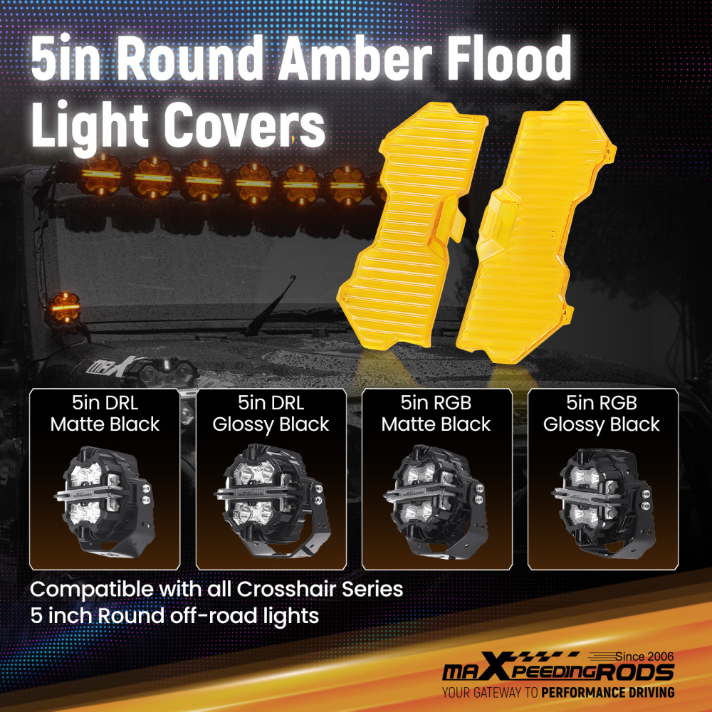 LED Light Pod Cover 5For Round Driving Lights Waterproof Protection Shield