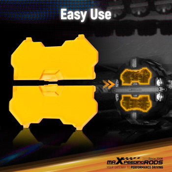 4x Light Cover Kit For maXpeedingrods 5 inch Round LED Driving Pods