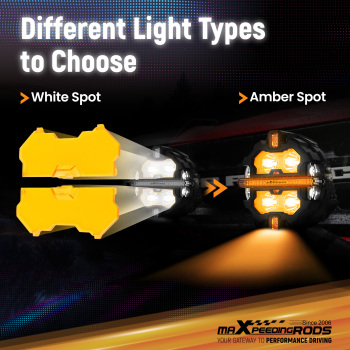 4x Light Cover Kit For maXpeedingrods 5 inch Round LED Driving Pods