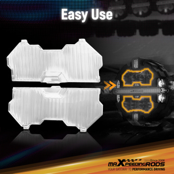 LED Light Pod Guards For maXpeedingrods 5inch Round Driving Lights Clear PC 4PCS