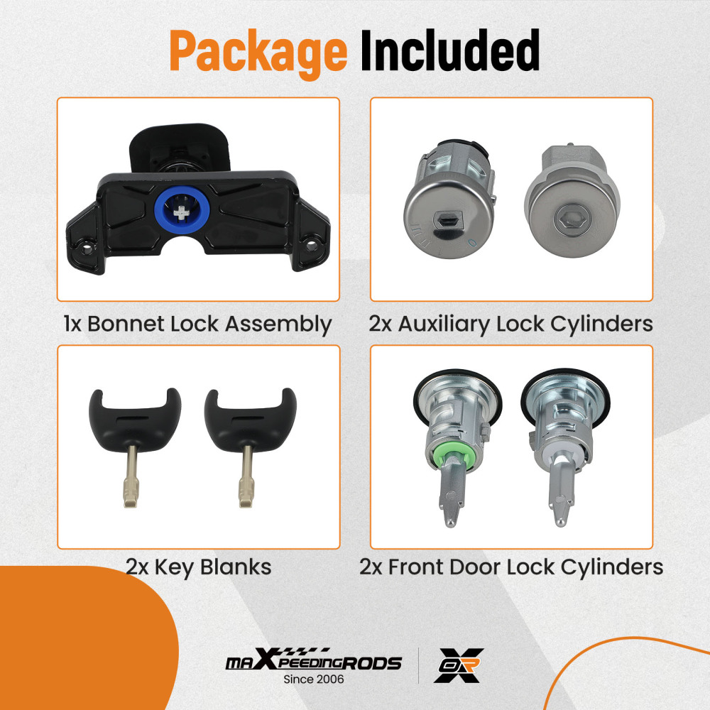 Compatible for Ford Transit Mk7 2006 - 2011 Door Keys Lock Set Keys 2.4 2.2 3.2 Tdci 4874508