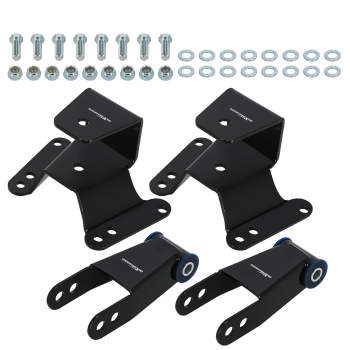 Lowering Drop Kit Rear 4 Hanger Shackle compatible for Chevy C10 1973-80 81-87 2WD