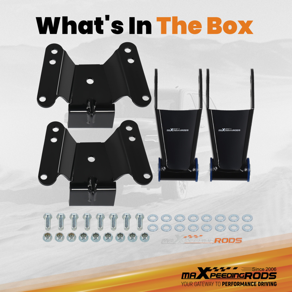 Drop Lowering Kit 4 Rear Drop Hanger compatible for GMC C10 1973-87 2WD