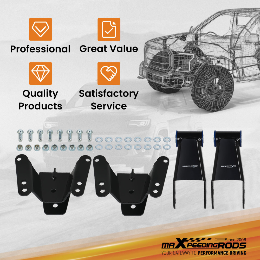 Drop Lowering Kit 4 Rear Drop Hanger compatible for GMC C10 1973-87 2WD
