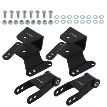 4 lowering shackles and hangers with C-notch compatible for GMC C1500 1973-1986 1987