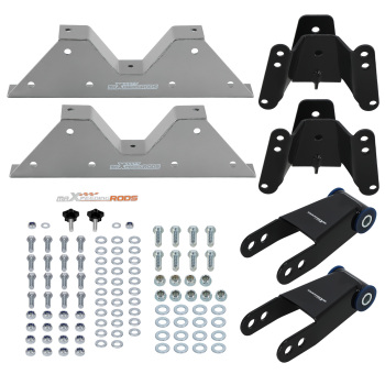 4 lowering shackles and hangers with C-notch compatible for GMC C1500 1973-1986 1987