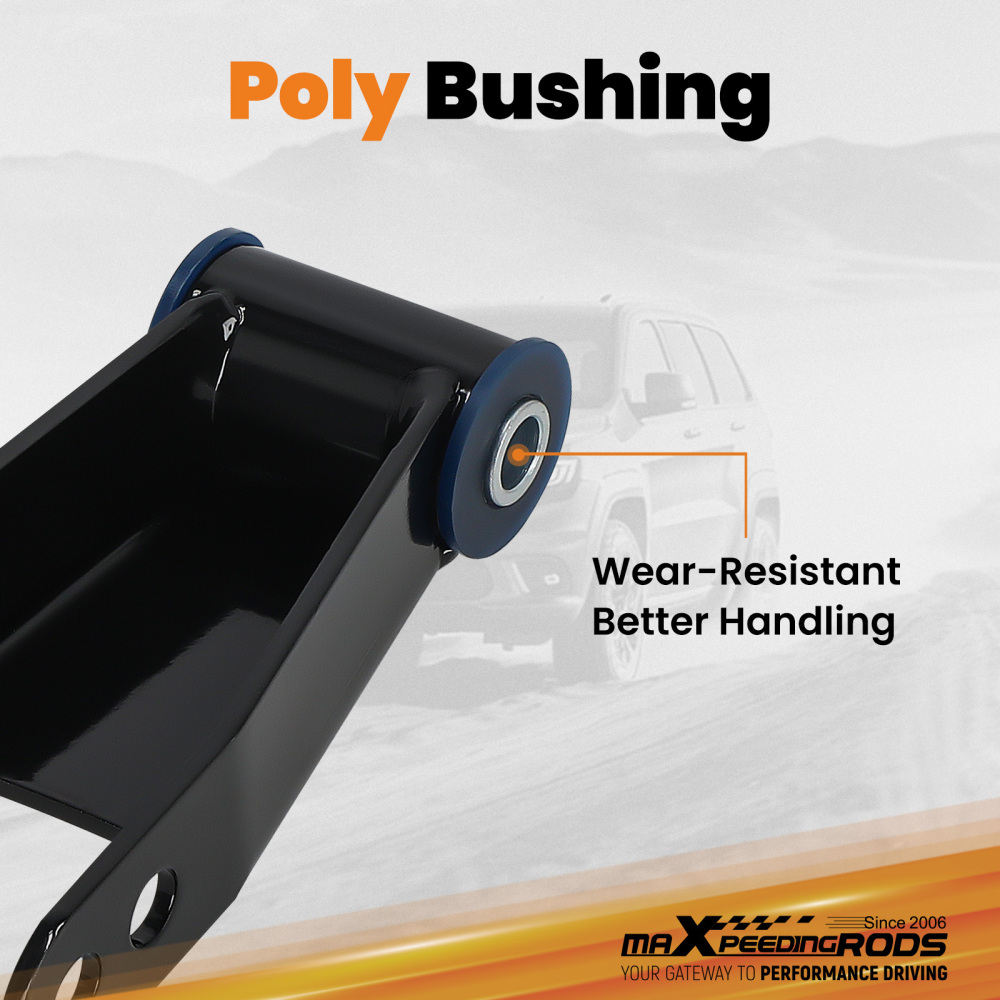 4 lowering shackles and hangers with C-notch compatible for GMC C1500 1973-1986 1987