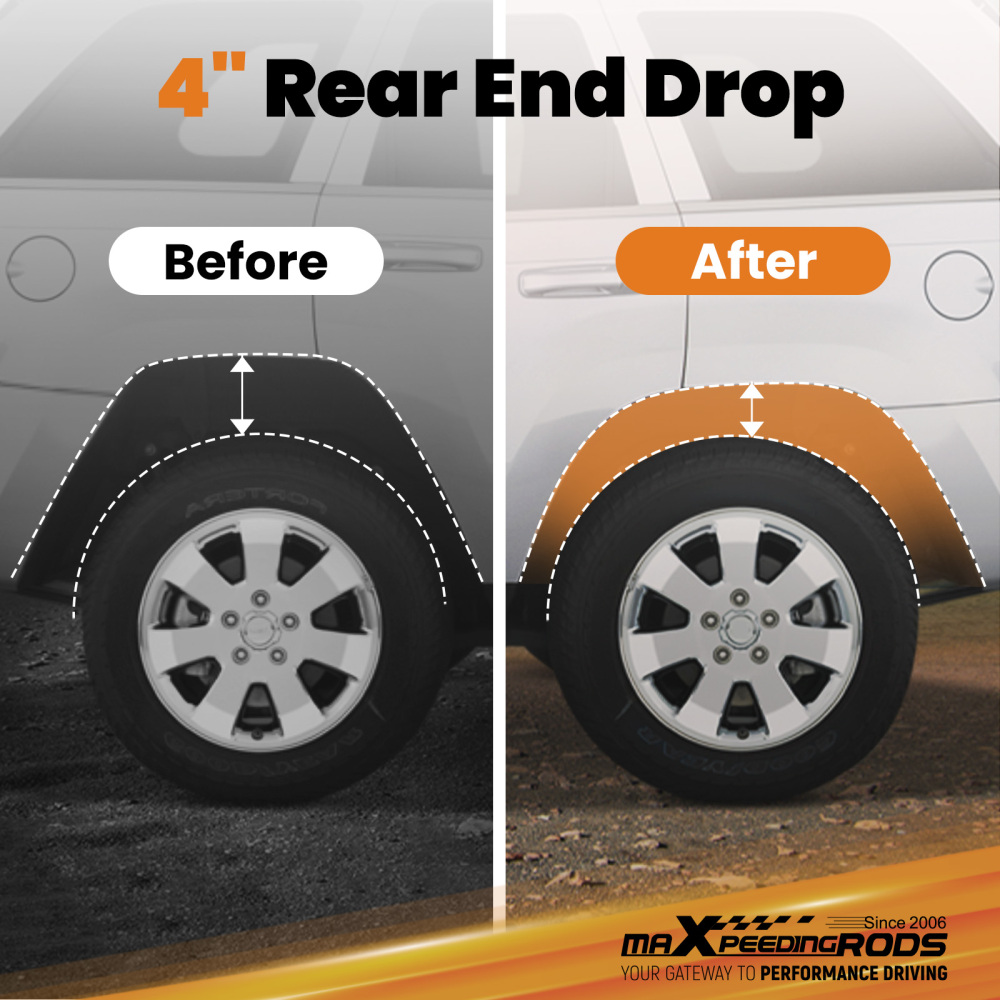 4 lowering shackles and hangers with C-notch compatible for GMC C1500 1973-1986 1987