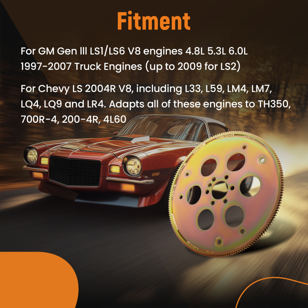 Flexplate AdapterBolts Kit for Gen lll LS1 LS6 LS2 5.3L 6.0L Engines Truck