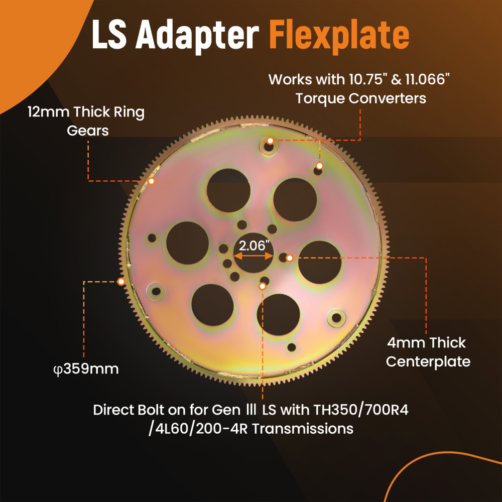 Flexplate AdapterBolts Kit for Gen lll LS1 LS6 LS2 5.3L 6.0L Engines Truck