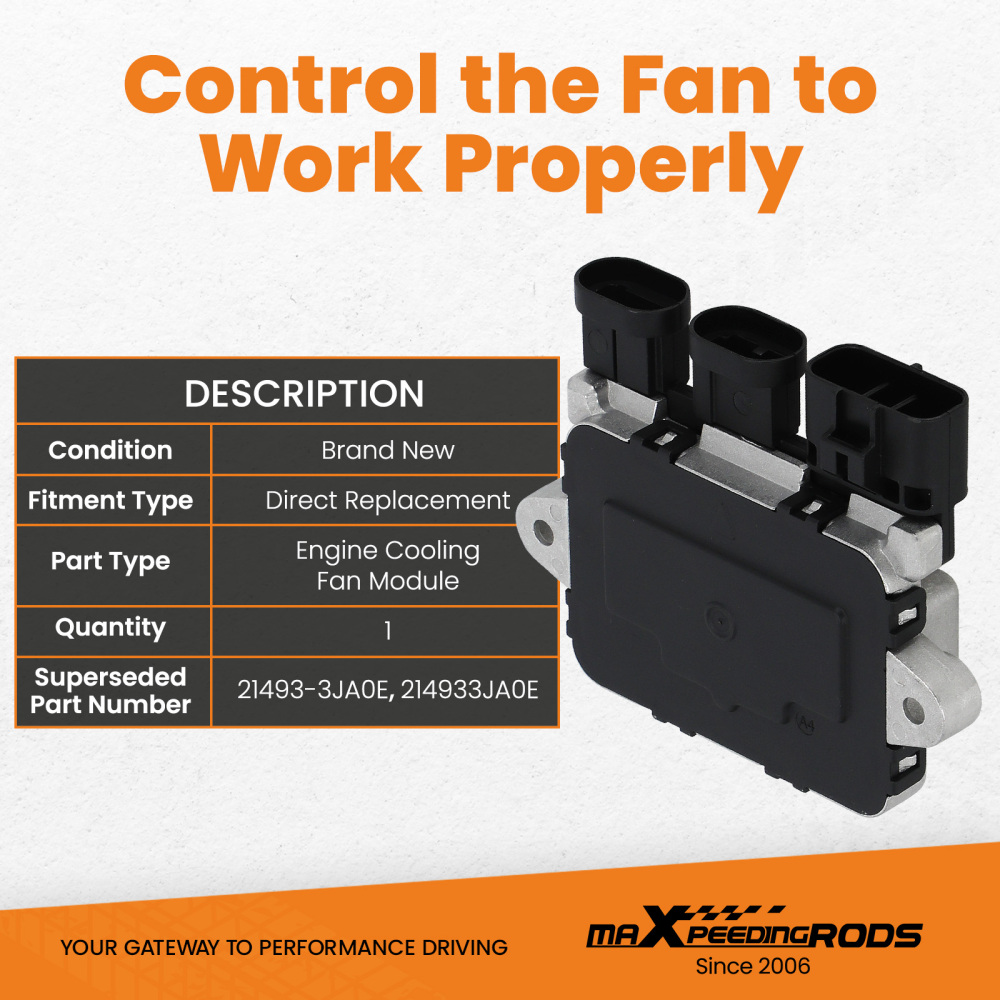 Engine Radiator Control Fan Module compatible for INFINITI QX60 2014-2020 compatible for Nissan Pathfinder
