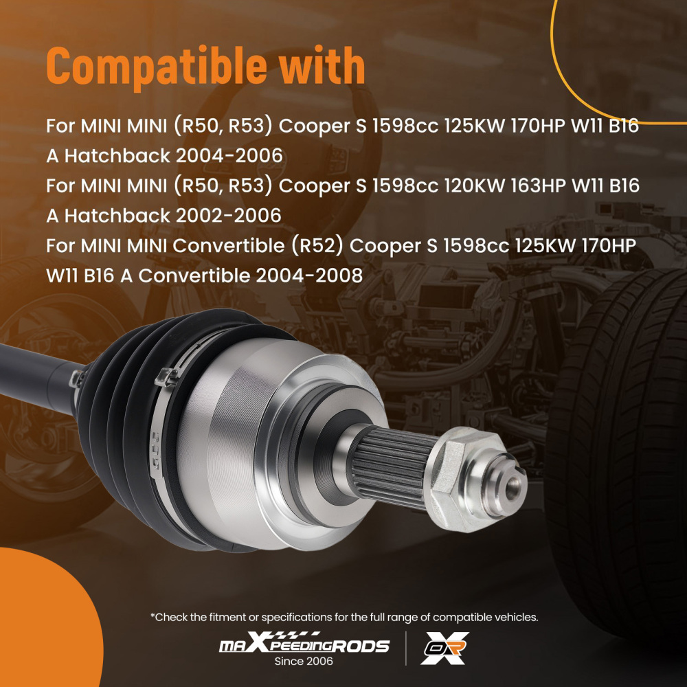 Albero CV Anteriore compatibile per MINI Cooper S R50 R52 R53 02-08 31607514478 Trasmissione