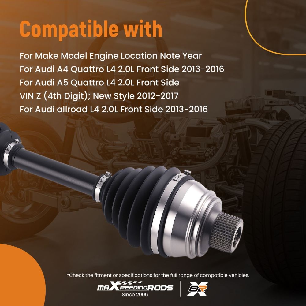 Albero di trasmissione Anteriore Sinistra Destra compatibile per Audi A4 A5 2.0 TDI 2008-17