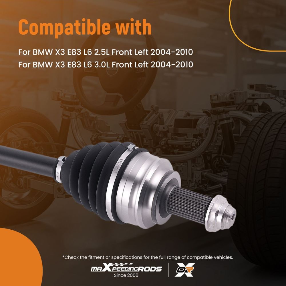 Albero CV Anteriore compatibile per BMW X3 E83 2.5 3.0 2004-2010 31607524045 669314