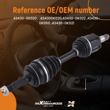 1x Front L/R CV Joint Axle Shaft for Hilux 4x4 05~15 GGN25 KUN25 KUN26 TGN26 SR5