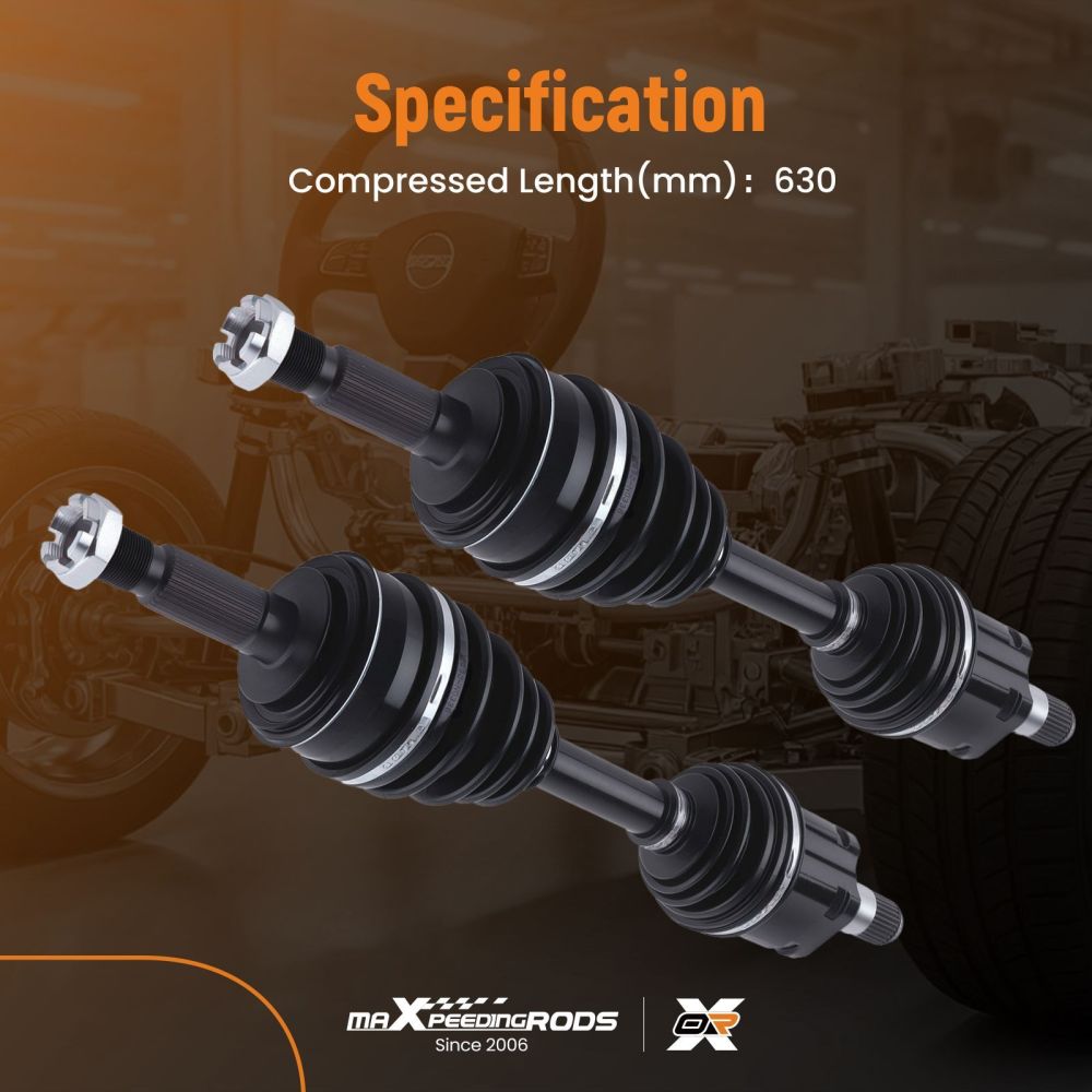 2 x Front CV Joint Axle Shaft for Hilux 4x4 05~15 GGN25 KUN25 KUN26 TGN26 SR5