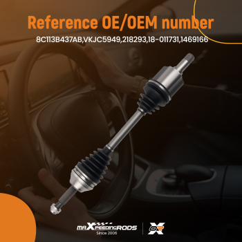 Drive Shaft Front LH compatible for Ford Transit TDCi 2.2 2.4 3.2 MK7 07 on 6 speed