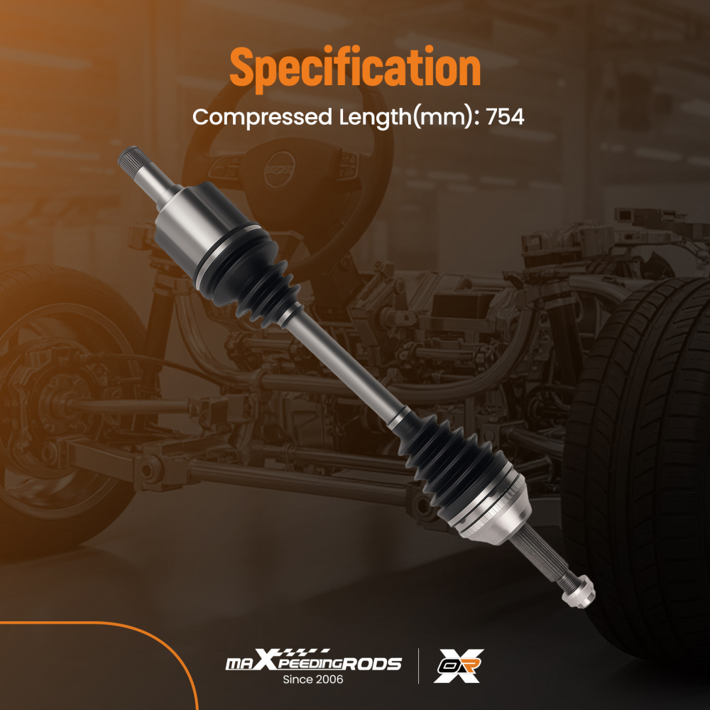 Drive Shaft Front LH compatible for Ford Transit TDCi 2.2 2.4 3.2 MK7 07 on 6 speed