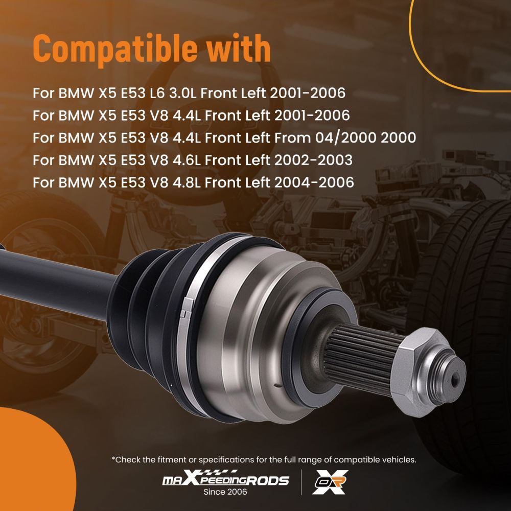 Albero CV Anteriore compatibile per BMW X5 E53 3.0-4.8 2000-2006 31607505005