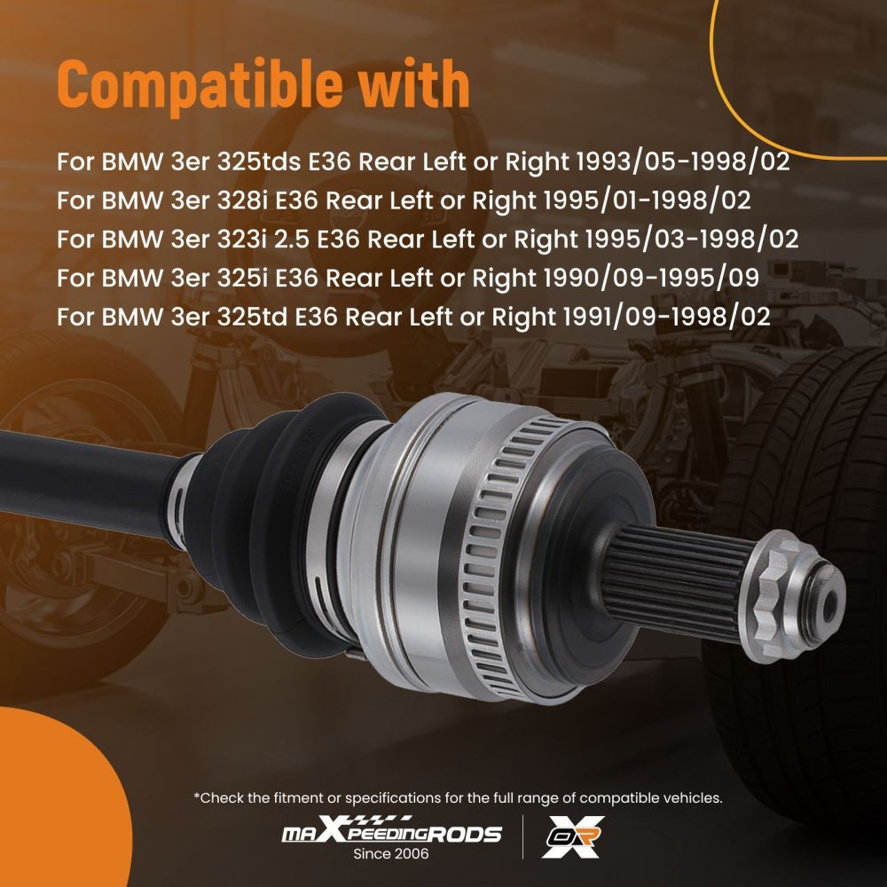 Albero CV Posteriore compatibile per BMW E36 Serie 3 Coupé 323i 325i 328i 1991-1999 66-9271