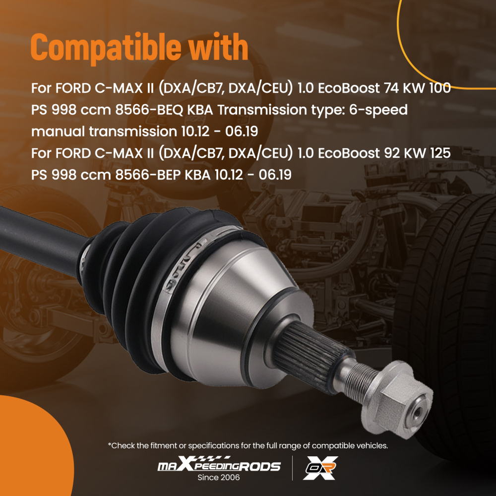 Alberi di Trasmissione compatibile per Ford C-MAX II 1.0L 100CV 2012-2019 1857348 2006995