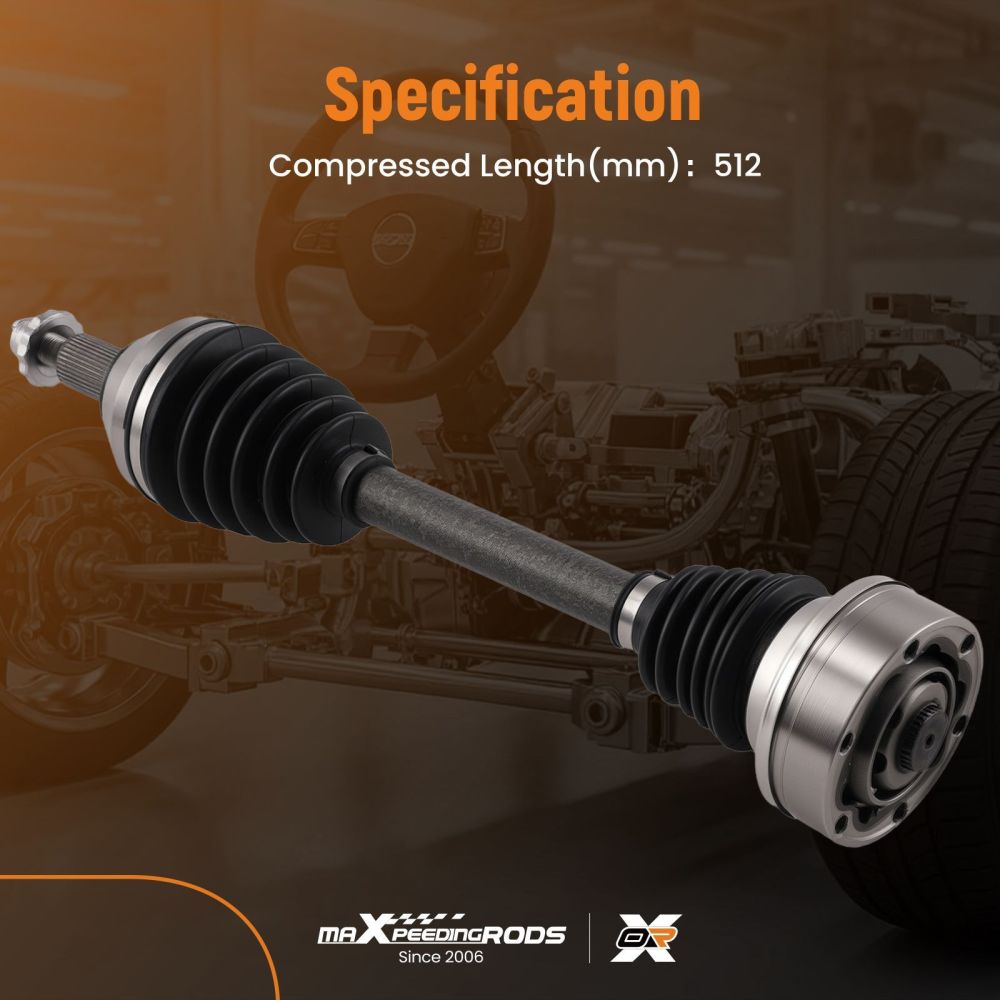 Drive Shaft Front Nearside compatible for Audi A1 1.2 TFSI 1.4 TFSI 2010-2018 - Manual