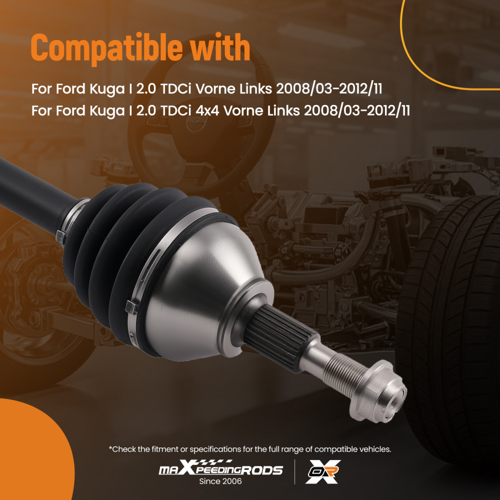 Albero di Trasmissione Anteriore compatibile per Ford Kuga I 2.0 4x4 08-12 1594946 656mm