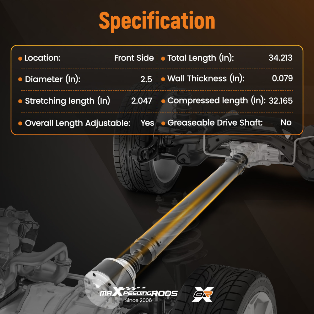 Front Driveshaft Propshaft Assembly for Land Rover Freelander 2.5L AWD 1998-2006